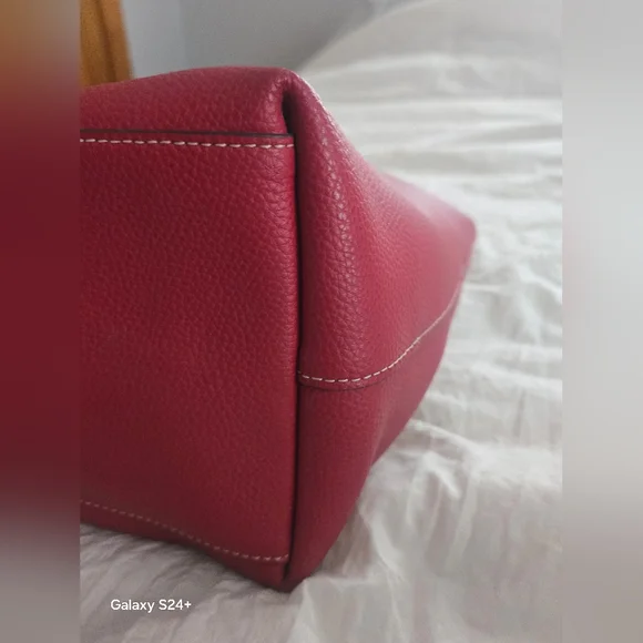 Coach Red Mickey Mouse Leather Tote - Picture 5 of 8